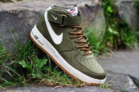 Nike Air Force 1 Mid 07 Medium Olive Sail Gamma Light Brown Womens Sneakers Nike Air Nike Shoes Outlet