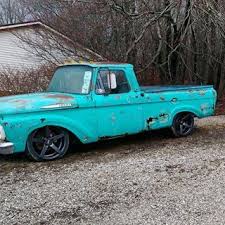 Gabbert S Garage Frame Swapped Ford F100 Unibody Patina 4point6 Lowered Hotrod V8 Unibodyunion Ford Trucks Diesel Trucks Pickup Trucks