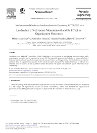 We did not find results for: Pdf Leadership Effectiveness Measurement And Its Effect On Organization Outcomes