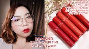 Hard and shiny glossy, transparent color. Rom Nd Juicy Lasting Tint Autumn Fruit Series 19 Lipporn Ep 3 Youtube