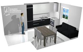 Esempio idee open space cucina soggiorno moderno. Progetto Soggiorno Cucina Claudio Di Vincenzo