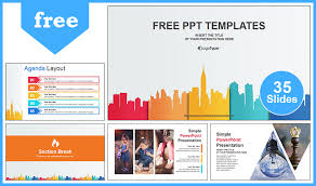 Engage your audience in your business presentations with our free customizable ppt templates and google slides themes. City Buildings Business Powerpoint Template