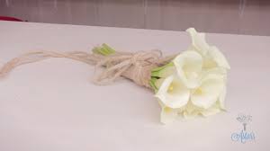 White calla lily bridal bouquet. Flowers Floristry Tutorial How To Make An Calla Lily Wedding Bouquet Youtube
