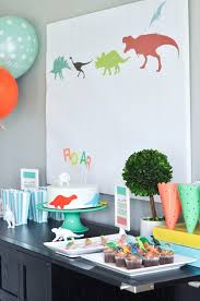 Birthday Party At Home Bodhi S Dinosaur Themed Third Birthday Party Dessert Table Third Birthday Party Birthday Party Desserts Dino Birthday Party