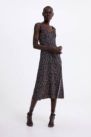 Black And White Spot Midi Dress Zara What Every 20 Year Old Girl Is Buying From Zara Zara Black Dress Zara Dresses Floral Prints