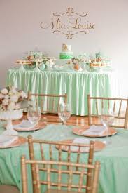 Gold Mint Baby Shower The Sweetest Occasion Mint Baby Shower Christening Party Peach Baby Shower