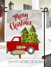 Personalized Garden Flag Christmas Garden Flag Welcome Flag Farmhouse Decor Merry Christmas Flag Personalized Garden Flag Christmas Garden Flag Christmas Flag