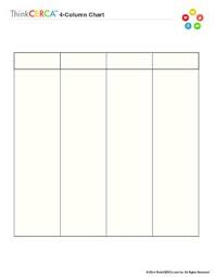 Four Column Chart Graphic Organizer Graphic Organizers