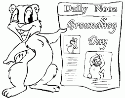 We drew this groundhog ourselves and its yours to print out and color with your kids for groundhog day. Daily Nooz Groundhog Day Coloring Printables Coloring Pages For Coloring Home