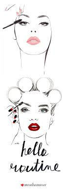 Fashion Illustration Makeup Drawing Fashion Illustration Makeup Makeup Drawing Beauty Salon Decor