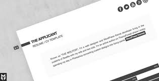 the applicant: resume / cv html
