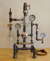 Steampunk Lamp Motor City Steampunk Industrial Lamp Design Industrial Style Lamps Lamp