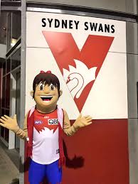 The actual mascot at swans home games is still known as cygie. Sydney Swans On Twitter Introducing Our New Mascot Rosie She S Proudly Wearing Her 23 Guernsey Currently In Fan Zone If You Re At The Scg Go Say Hi Https T Co Axzakijzch