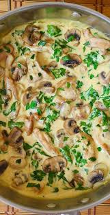 Creamy Chicken And Spinach In Mushroom Sauce Chicken Spinach Recipes Weeknight Dinner Recipes Easy Recipes
