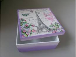Caixa De Mdf Decorada Com Papel Pin De Heidi Scheel Em Mdf Wood Decoupage Vintage Caixa Artesanato Caixas Decoradas