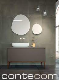Mobile Bagno Con Lavabo In Appoggio Suite Mobiltesino Round Mirror Bathroom Home Decor Furniture