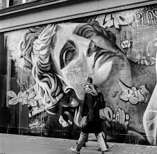 Black And White Mural Street Art Faces Berwick Street London Street Art Street Art Graffiti Art
