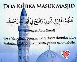 Doa Masuk Masjid Jomlah Amal Doa Allah Pengampunan