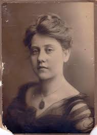 My Grandmother, Gunda Johnson, (the one in the Yellow Corners pic). 1 year  old 1909. It is a cardboard type pic taken in Overly.