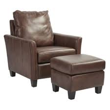 If ordinary arm chairs seem not puffy enough for you, this huge boy can be right up your alley! Layla Leather Chair Ottoman Ballard Designs