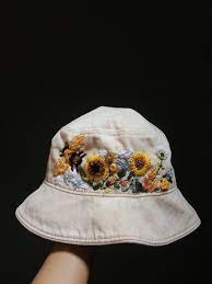 Embroidery Bucket Hat Hat Embroidery Embroidered Clothes Embroidery On Clothes