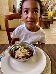 Breakfast with leftover takeaway food