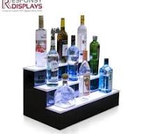 Beautiful Design Counter Beer Bottle Stand Acrylic Wine Display Rack with LED Light