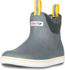 100 percent waterproof construction keeps you comfortable and dry. Buy Xtratuf Men S 6 Inch Ankle Deck Boot Gray Yellow 10 Online In Hungary B01e66jqmq