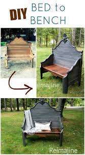 Diy Bed To Bench Diy Bed Painting Kids Furniture Repurposed Furniture