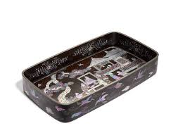 Relevance lowest price highest price most popular most favorites newest. Bonhams A Black Lacquer Tray With Mother Of Pearl Inlay 20th Century