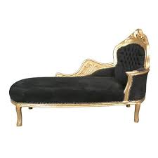 Meridienne Baroque En Velours Noir Meuble Baroque Meuble De Style Deco Baroque