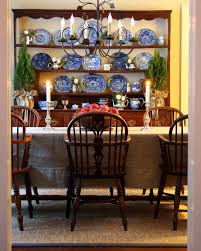 Welsh Dresser Windsor Chairs Blue Transferware English Dining Room English Decor English Country Decor