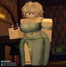 1girls 3d alcohol big breasts blusherfag breasts cleavage clothed  dress roblox robloxian tagme thick thighs thighs 