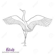 Click any coloring page to see a larger version and download it. Japanese Crane Coloring Book For Adult Outline Drawing Coloring Royalty Free Cliparts Vectors And Stock Illustration Image 68060605
