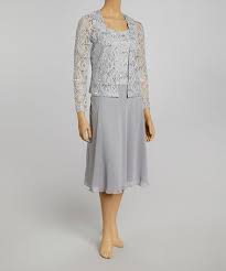 Look What I Found On Zulily Silver Lace Sleeveless Dress Jacket Petite Zulilyfinds Dresses Lace Jacket Dress Mimi Dress