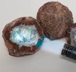 UV Reactive Chalcedony Geode