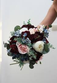 Maybe you would like to learn more about one of these? Round Bridal Bouquet Burgundy Navy Blue Blush Pink Flowers Etsy Flower Bouquet Wedding Winter Wedding Flowers Blue Wedding Flowers