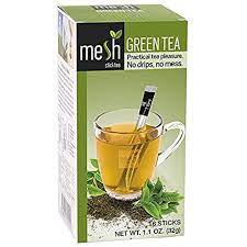 Mesh Green Stick Tea 192 Sticks 12 Pack Of 16 Premium Instant Tea No Artificial Colors Or Flavors No Messy Tea Bags Instant Tea Coffee Aroma Flavors