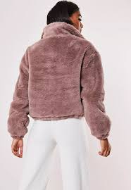 Buy and sell authentic supreme streetwear on stockx including the supreme faux fur bomber jacket black from ss17. Mauve Cropped Faux Fur Bomber Jacket Missguided Faux Fur Bomber Jacket Outerwear Women Fur Bomber
