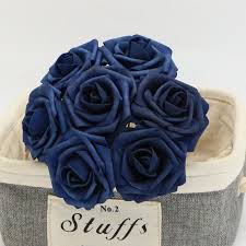 Your choice of silk flowers depends on how you will use them. Navy Blue Roses Artificial Bulk Flowers For Wedding Vanrina