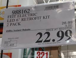 But if you do have recessed lighting, chances are they are probably using incandescent bulbs. Feit Electric Led 6 Inch Retrofit Kit 2 Pack Costco Weekender