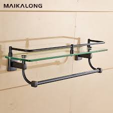 Check out our bathroom glass shelf selection for the very best in unique or custom, handmade pieces from our home & living shops. Bathroom Glass Shelf Wall Mount With Towel Bar And Rail Black Oil Rubbed Bronze Antique Black Finish No 88113 Bathroom Glass Shelf Glass Shelfglass Shelves Wall Aliexpress