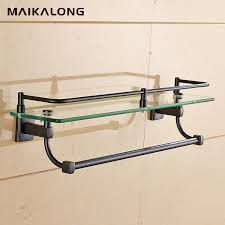 Check out our bathroom glass shelf selection for the very best in unique or custom, handmade pieces from our home & living shops. Bathroom Glass Shelf Wall Mount With Towel Bar And Rail Black Oil Rubbed Bronze Antique Black Finish No 88113 Bathroom Glass Shelf Glass Shelfglass Shelves Wall Aliexpress