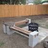 Built in seating around fire pit. 3