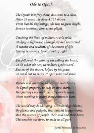 Ode To Oprah Poems For And About Women Oprah Winfrey Show Oprah Poems