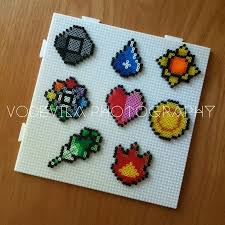 Pokemon Badges C Vodevila Pokemon Badges Bead Sprite Perler Beads