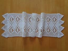 Vintage Crochet Table Runner Small Table Runner 8 X 32 Hand Crochet Runner White Runner Off White Cotton Filet Net Crochet Table Topper Crochet Table Topper Crochet Table Runner Vintage Crochet
