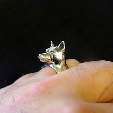 Amazon Com Husky Ring Sterling Silver Animal Ring