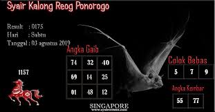 Syairgambar Sgp Kalong Reog Ponorogo Hari Ini Sabtu 03 08 2019 Sydney Singapura Minggu