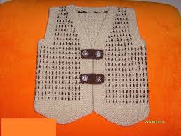 Kahverengi Orgu Erkek Cocuk Yelek Sweater Pattern Baby Vest Baby Knitting